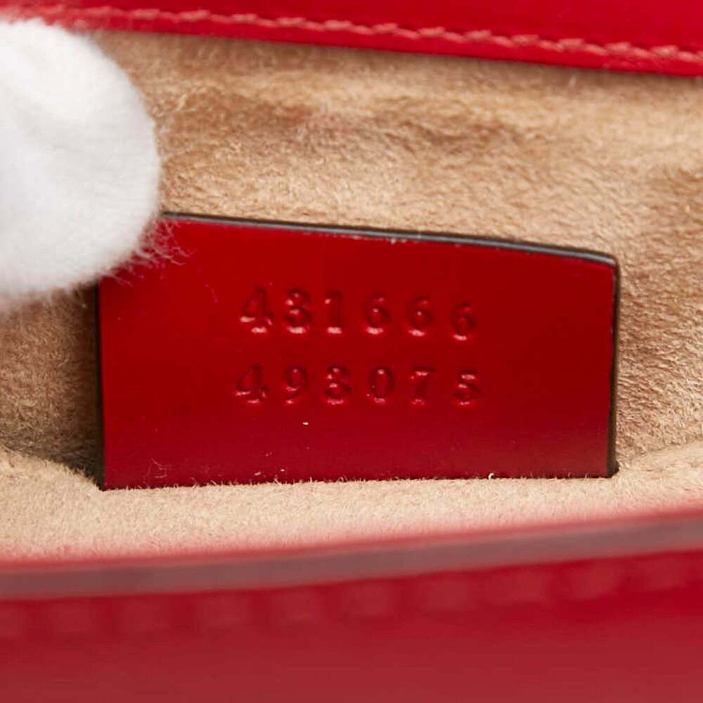 GUCCI Red Leather Sylvie Shoulder Bag - Picture 12 of 12